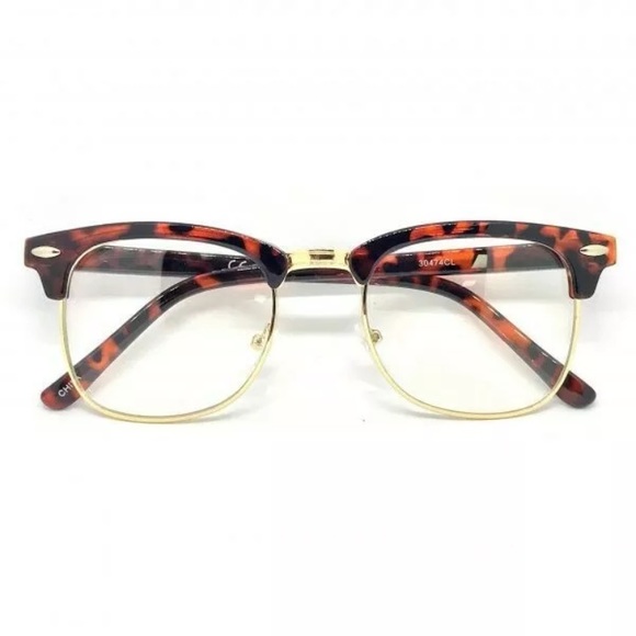 Classic Vintage Malcolm X Style Clear Lens Glasses - Picture 1 of 3